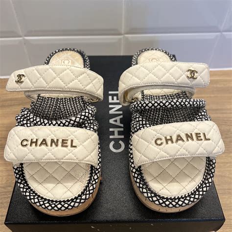 real chanel slides|Chanel slides price.